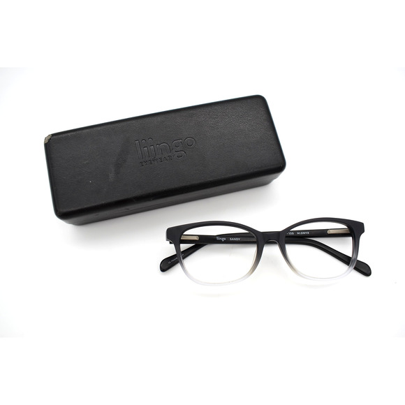 Liingo Sandy 48-16-135mm Onyx Eyeglasses FRAMES ONLY - VERY GOOD CONDITION - Picture 1 of 12